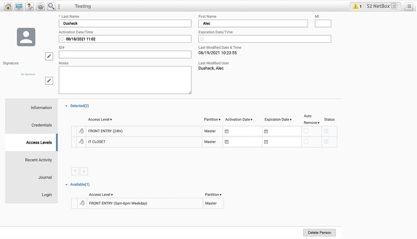 S2 NetBox user management